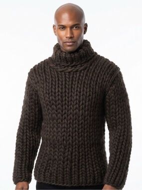 Dolce & Gabbana Men's Chunky Knit Mock-Neck Sweater
